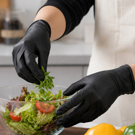 100 Piece Disposable Black Gloves - Homazing