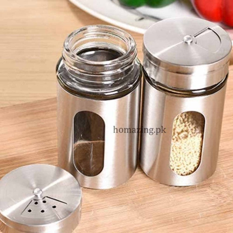 Stainless Steel Spice Jar With Rotate Cover – Homazing