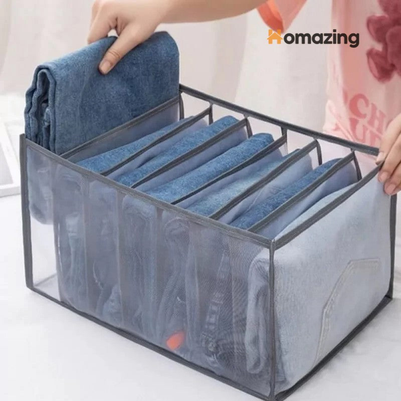 7 Compartments Pants Shirts Storage Clothes Box – Homazing