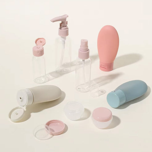 11pcs Travel Cosmetic Refillable Bottle Set With Label