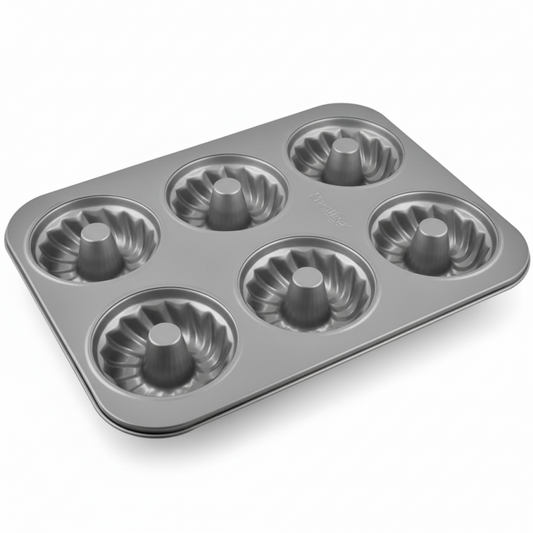 Prestige 6-Cup Donut Pan — Heavy-Duty Non-Stick Baking Mold