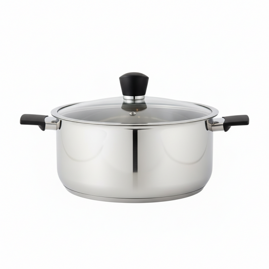 Alpenberg HP69 28 cm / 7 L Stainless Steel Cooking Pot with Glass Lid