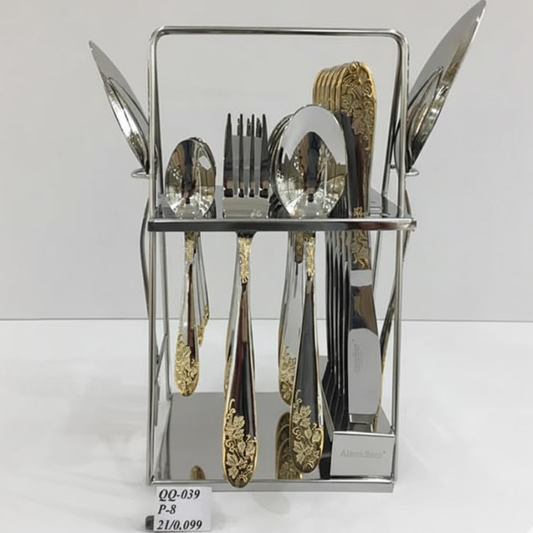 Alpenberg Cutlery Set 26-Piece Full Stainless Steel Flatware
