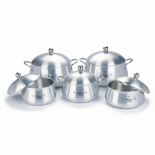 Kitchen King Metal Finish Julia Belly Pot Set 10 Pieces