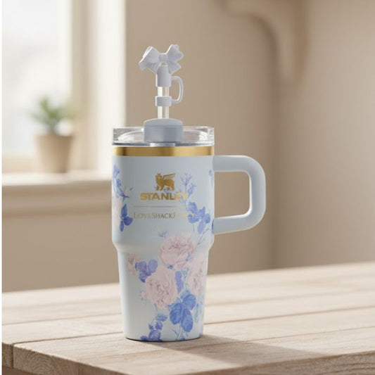 Stanley 14 OZ Tumbler Love Shack Fancy Quencher Everblooming Rosettes