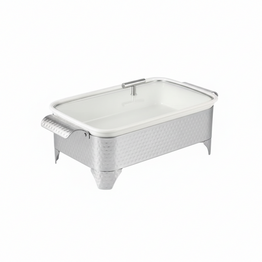 Brilliant Rectangular Buffet Casserole & Food Warmer With Glass Lid 15inch