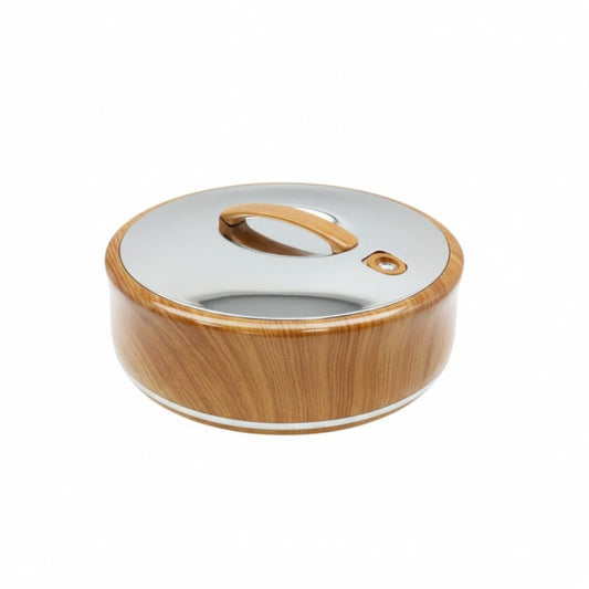 Round Hotpot Wood Silver