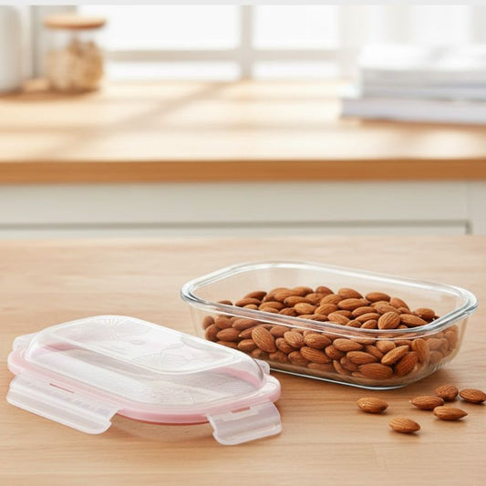 Limon 500ML Oval Glass Airtight Container With Lid