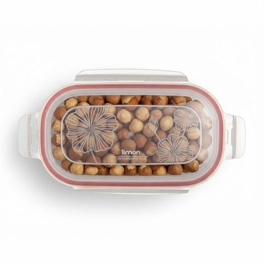 Limon 500ML Oval Glass Airtight Container With Lid