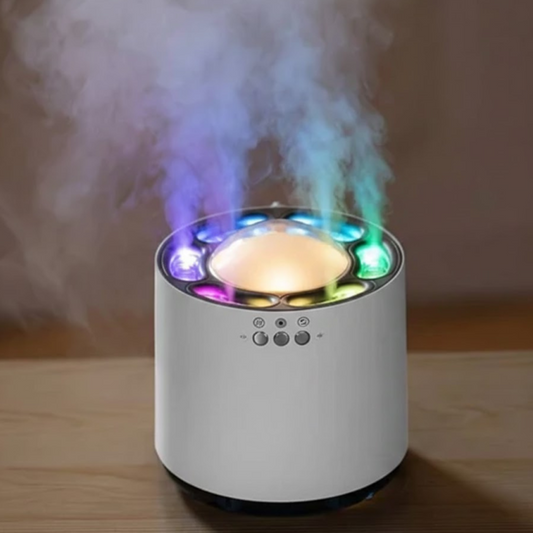 6 Nozzle Dynamic Mist Humidifier with RGB LED Lights & Aroma Diffuser