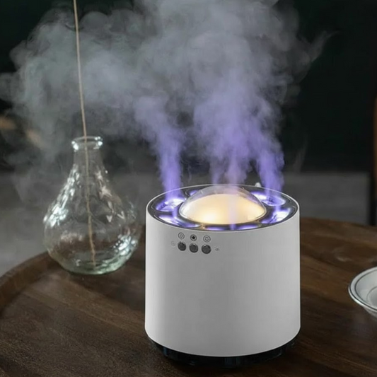 6 Nozzle Dynamic Mist Humidifier with RGB LED Lights & Aroma Diffuser