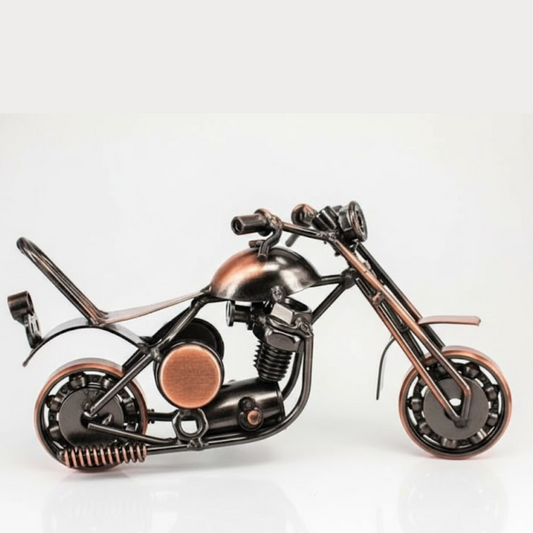 Metal Bike Decorative Showpiece Vintage Motorcycle Design