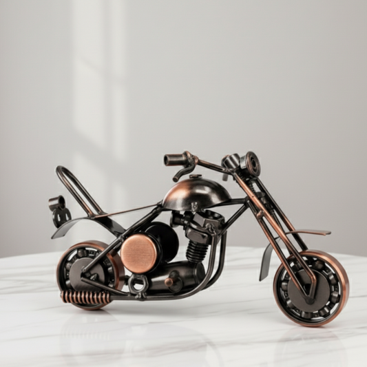 Metal Bike Decorative Showpiece Vintage Motorcycle Design
