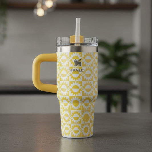 Stanley 14 OZ Oasis Quencher H2.0 FlowState Yellow Tumbler