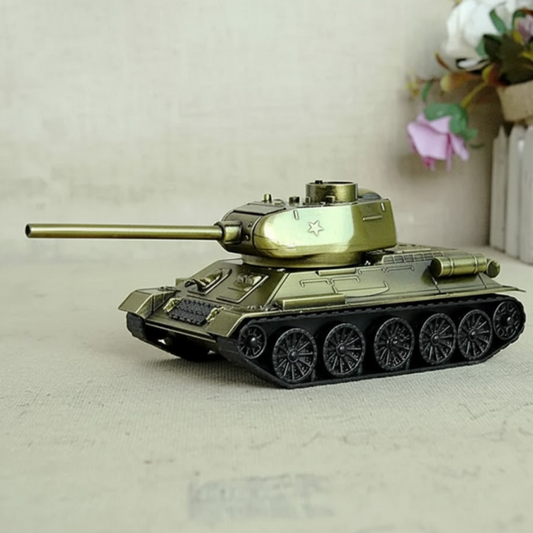 Vintage Metal Tank Miniature Decorative Showpiece