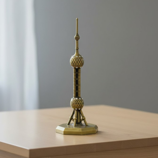 Pearl Tower Miniature Decorative Piece Metal