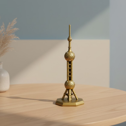 Pearl Tower Miniature Decorative Piece Metal