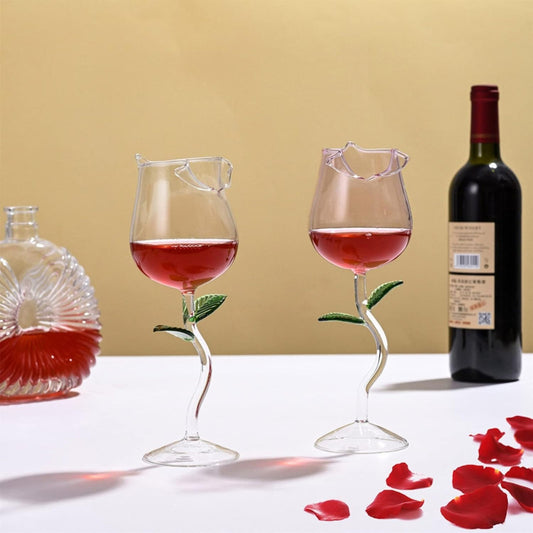 Rose Shaped Cocktail Drinking Glass