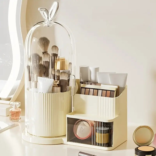Rotating 2 In 1 Combination Cosmetic Display Box with Drawer Compact 360°