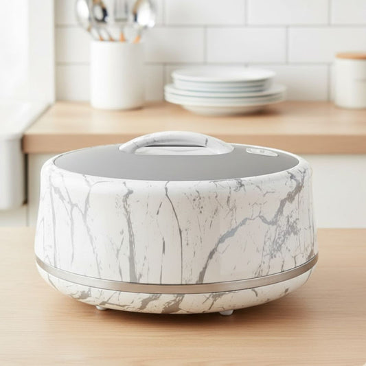 Hot Pot Round White Silver