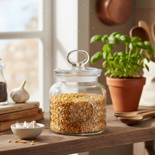 Limon 1Litre Airtight Glass Jar With Lid