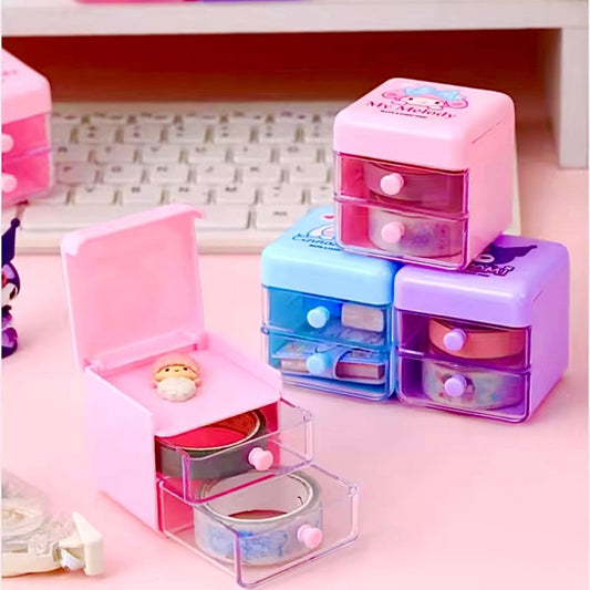 Mini Storage Drawers 2 Layer Sanrio Desk Organizer