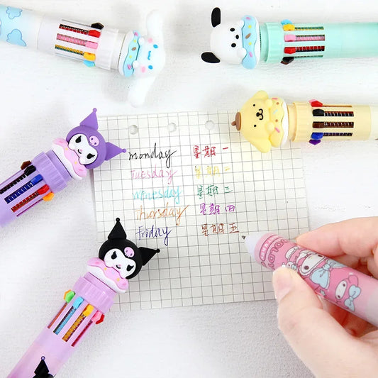 kuromi 10 in 1 colour ball pen 1pc
