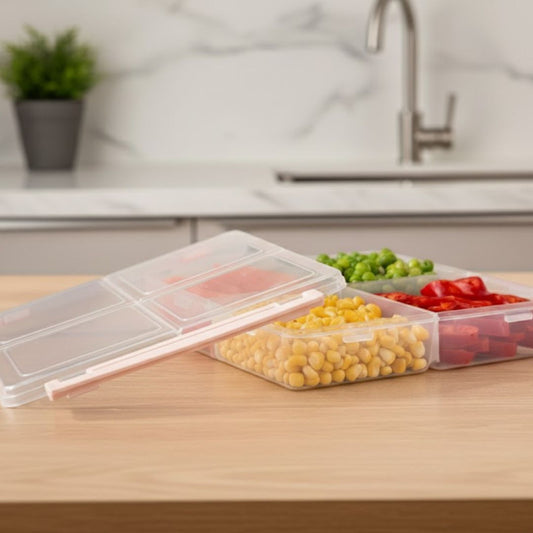 Limon Big 4 Section Freezer Airtight Plastic Box With Lid
