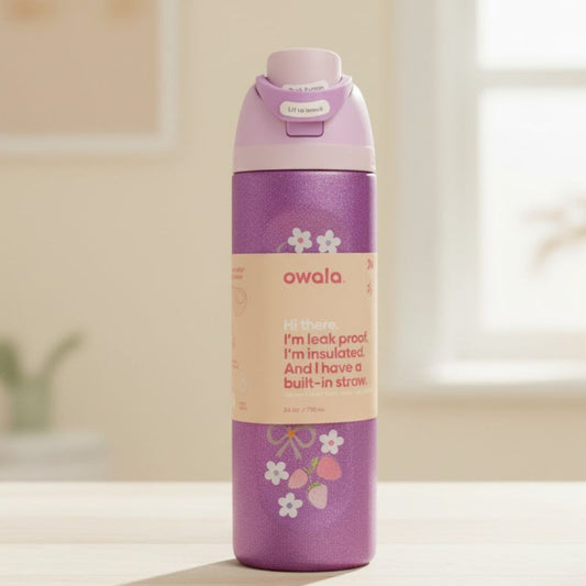 Owala 32 OZ Glitter Purple FreeSip Water Bottle