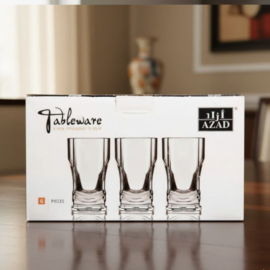 Acrylic 250ML 6 Pieces Azad Glass Set