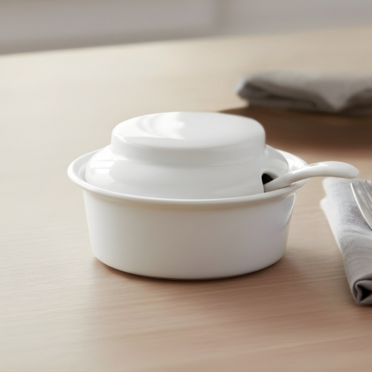 Brilliant Ceramic Sugar Pot With Lid
