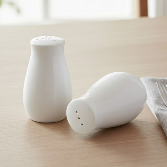 Brilliant Ceramic Tabletop Salt & Pepper Shakers 2Piece Set