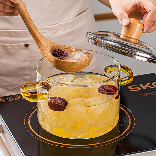Glass cooking pot 1650ML with Lid