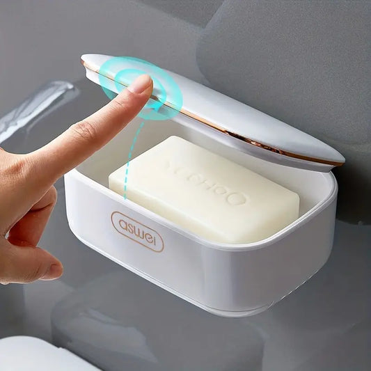 Wall Mounted Soap Dish with Drain Bathroom Soap Holder