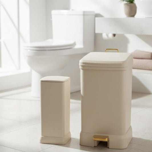 Limon Edge Clean Rectangle Dustbin & Brush Set