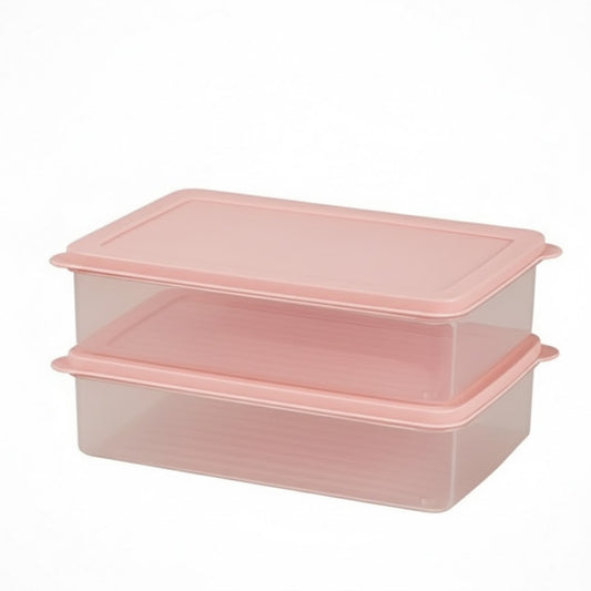 Limon 810 ML Freezer Airtight Plastic Box With Lid Set of 2