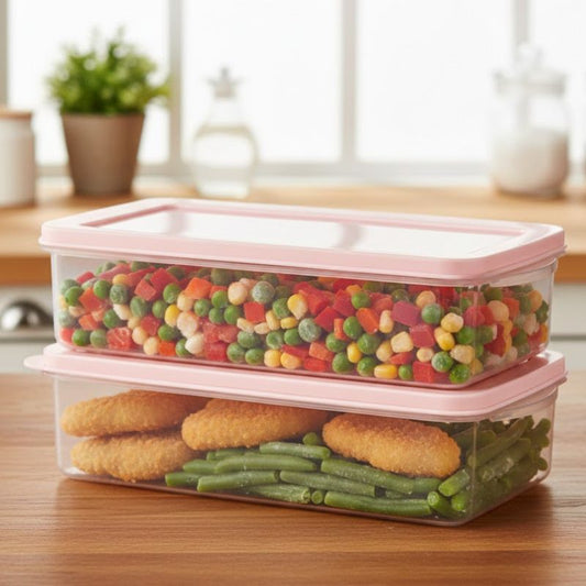 Limon 1.0 Liter Freezer Airtight Plastic Box With Lid Set of 2