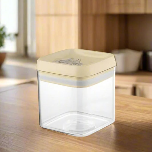 Limon Square 1.3 Liters Airtight Plastic Jar For Multi Use