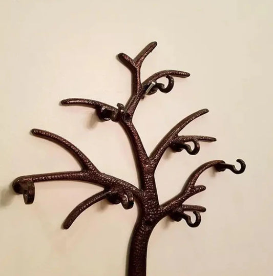 Metal Tree Style Keyholder Elegant Wall Organizer & Home Decor