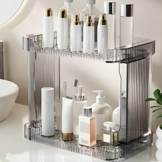 Double Layer Acrylic Multi Purpose Storage Rack