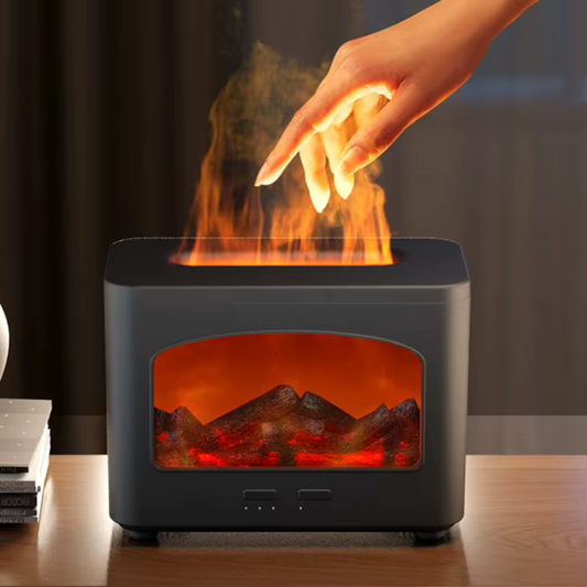 Flame Shaped Humidifier & Aromatherapy Diffuser USB LED Fire Effect