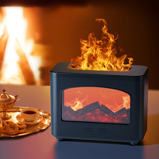 Flame Shaped Humidifier & Aromatherapy Diffuser USB LED Fire Effect