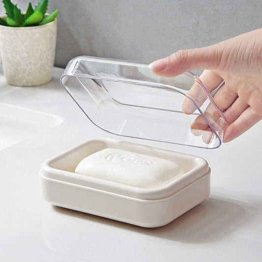 Soap Holder With Lid Bathroom Accessories Portable Plastic Soap Storage
