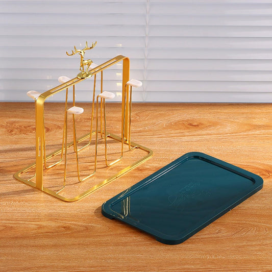 Glass Holder Rack Kitchen Cup & Glass Organizer Stainless Steel (just stand)