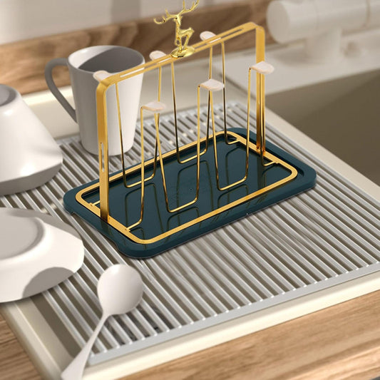Glass Holder Rack Kitchen Cup & Glass Organizer Stainless Steel (just stand)