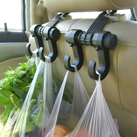 Car Seat Headrest Hooks Heavy Duty Vehicle Hanger for Bags
