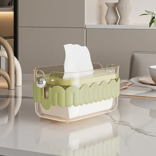Rectangle Plastic Tissue Box Holder Cute & Functional Cover