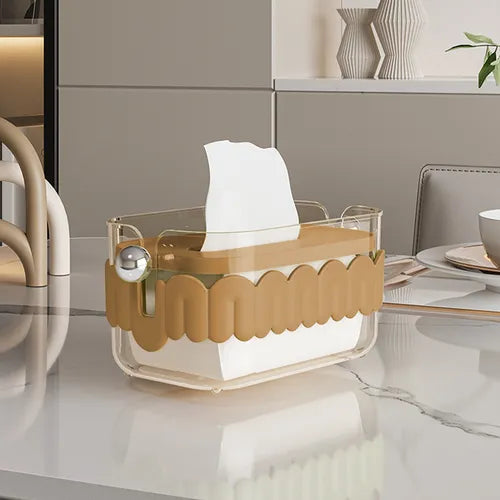 Modern Transparent Plastic Tissue Box Holder