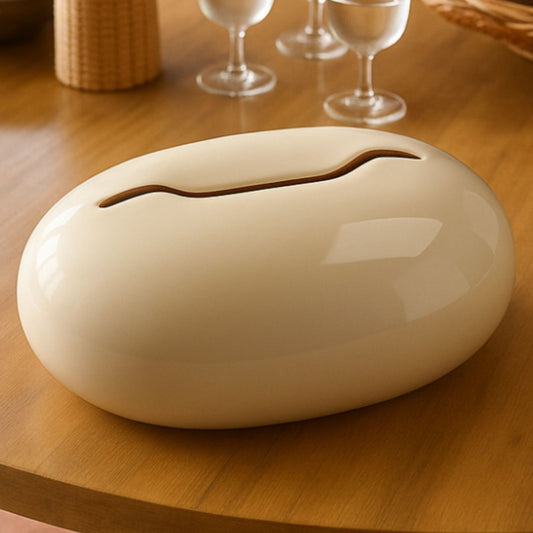 Luxury Pebble Shape Tissue Box Holder Modern Decorative Tissue Cover
