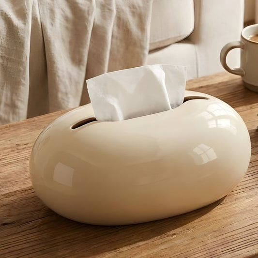 Luxury Pebble Shape Tissue Box Holder Modern Decorative Tissue Cover